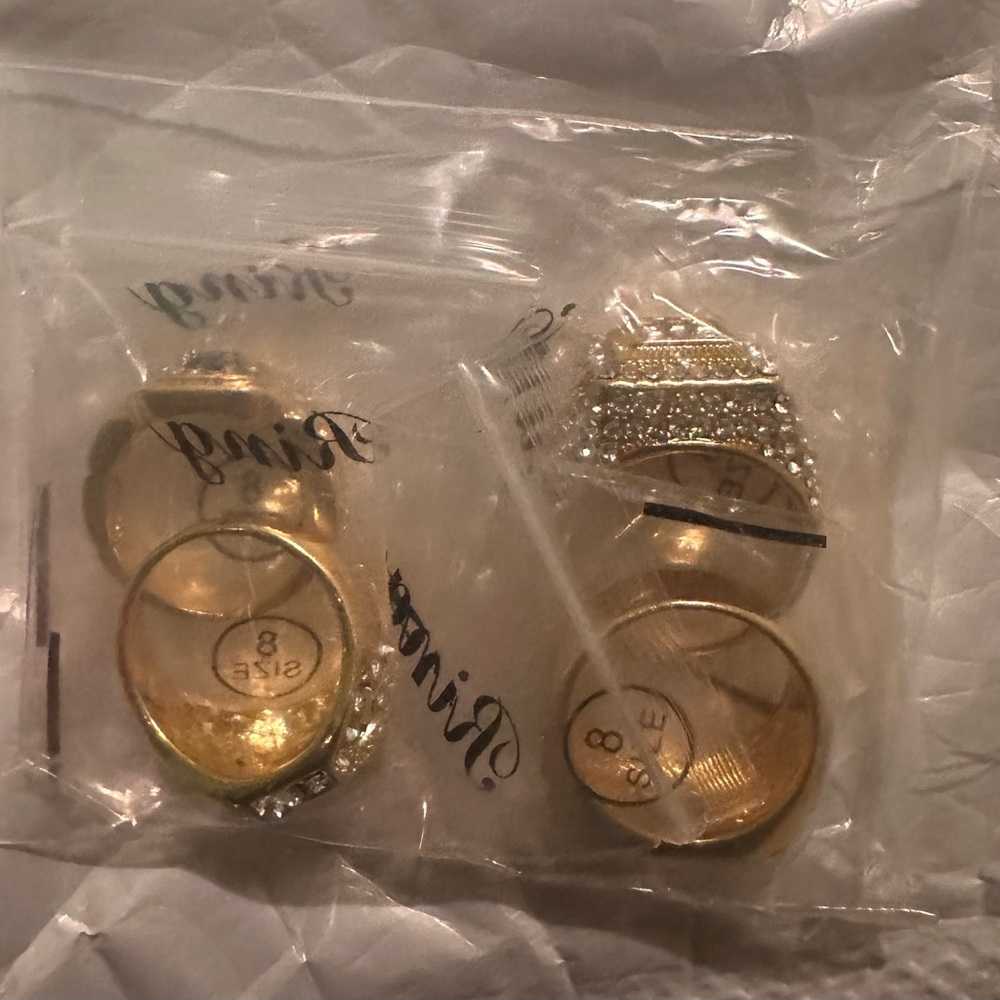 Gold and Silver Men's Ring Set